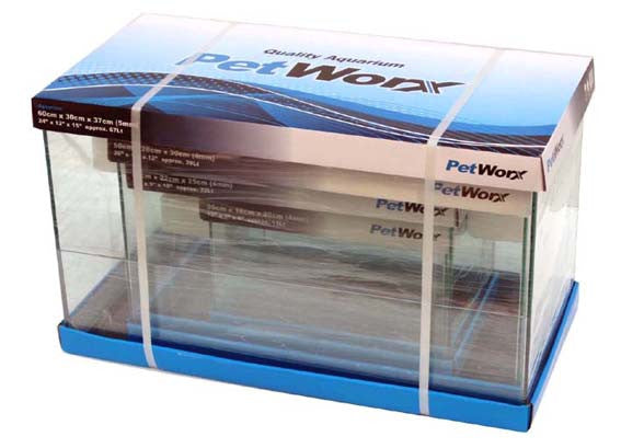 Pet Worx 16"x9"x10" Aquarium 4mm 22Lt - Nature Aquariums