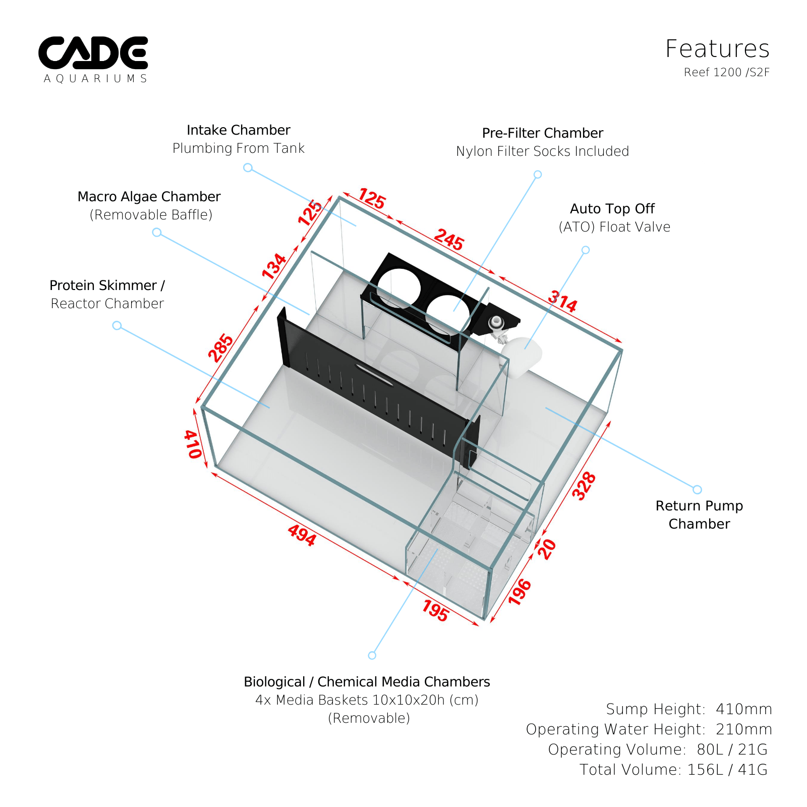 CADE Reef Frag - S2/F 1200 - Nature Aquariums