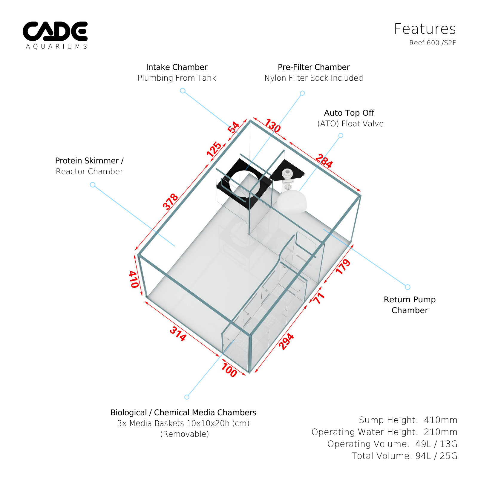 CADE Reef Frag - S2/F 600 - Nature Aquariums