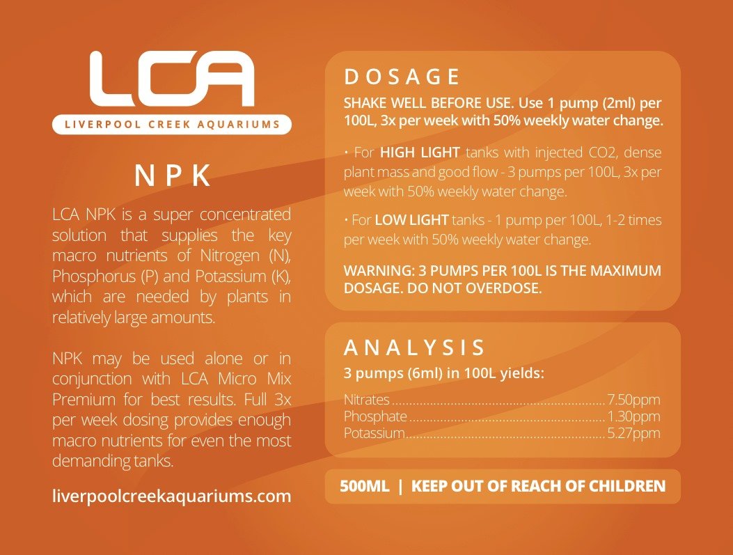 LCA Macro Mix NPK 500ml - Nature Aquariums