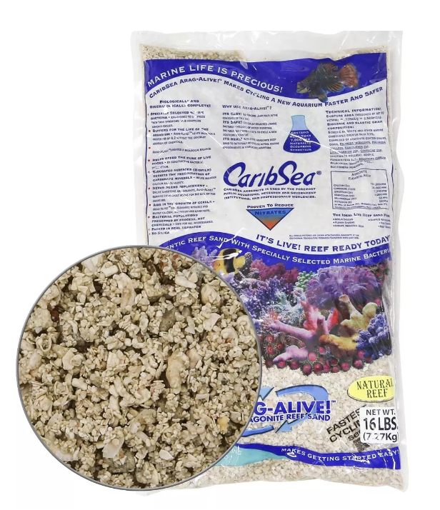 Caribsea Arag Alive Natural Reef 3 5mm 16lb Nature Aquariums