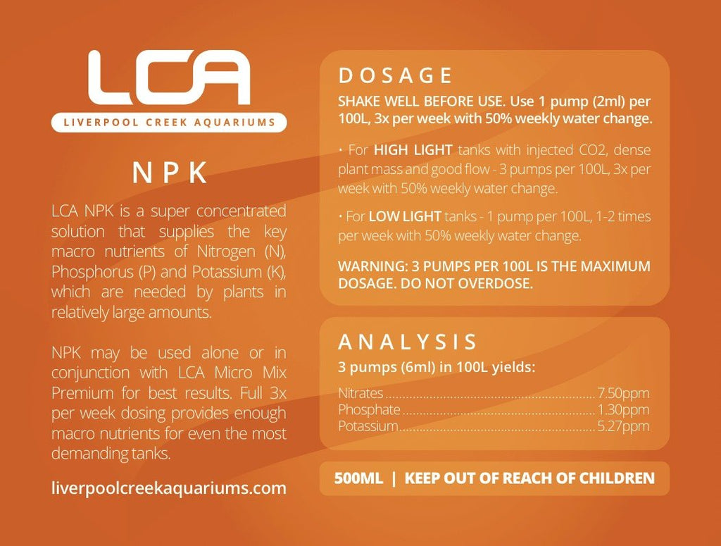 LCA Macro Mix NPK 500ml - Nature Aquariums